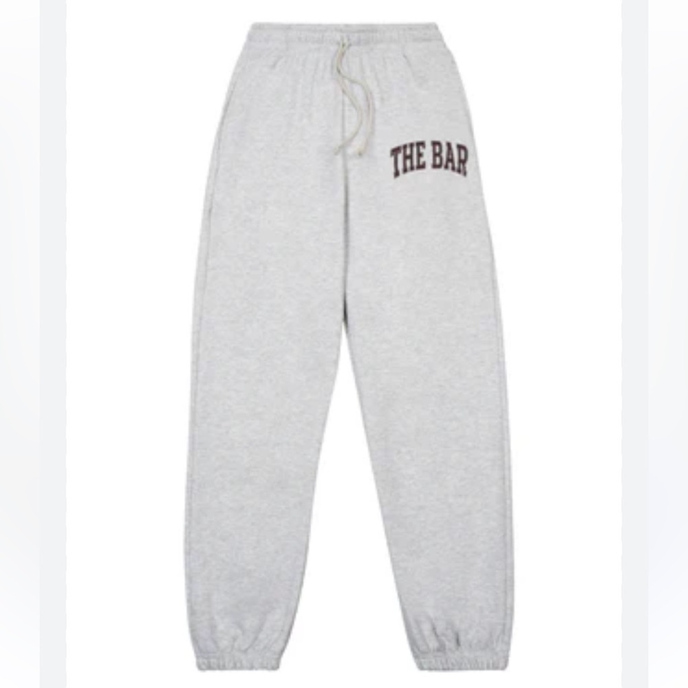 The Bar Gray Sweatpants with Elastic Cuffs